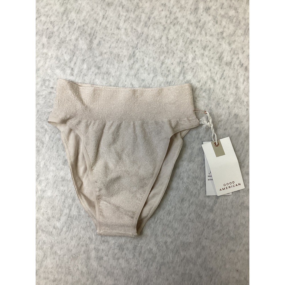 Good American High Waisted Textured underwear Bone GP0977 00/0 NEW
